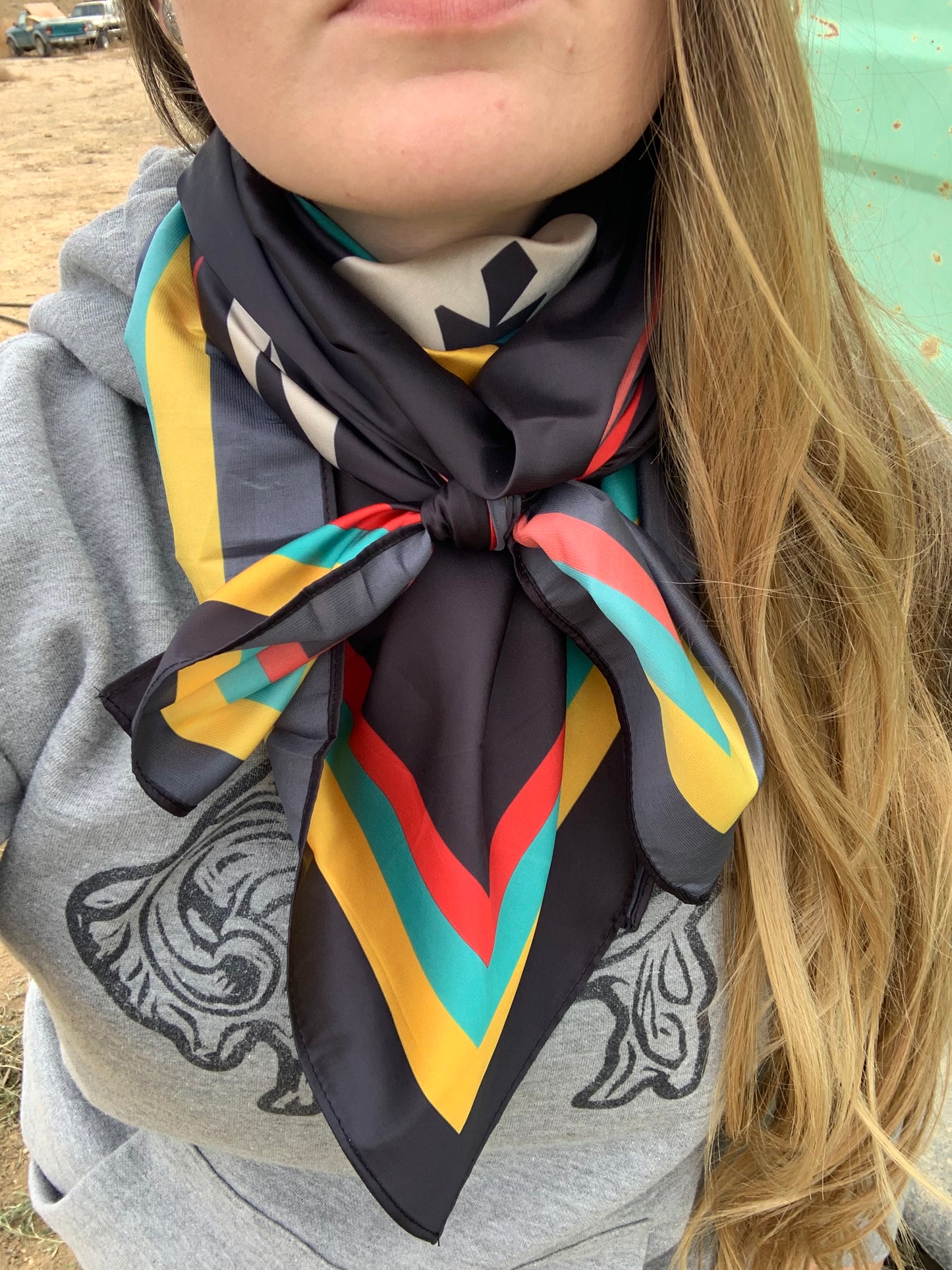 Black Aztec Wild Rag