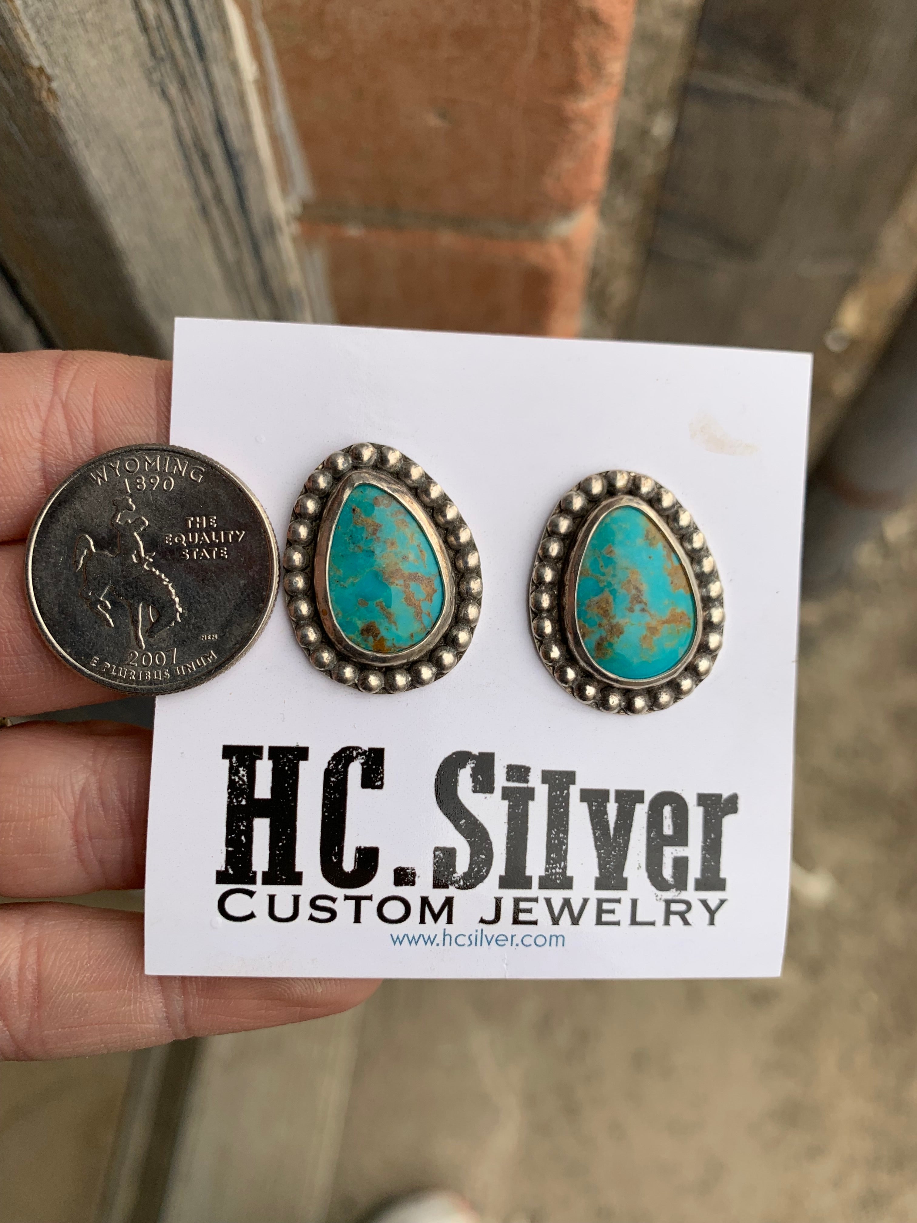 Turquoise Bead Studs