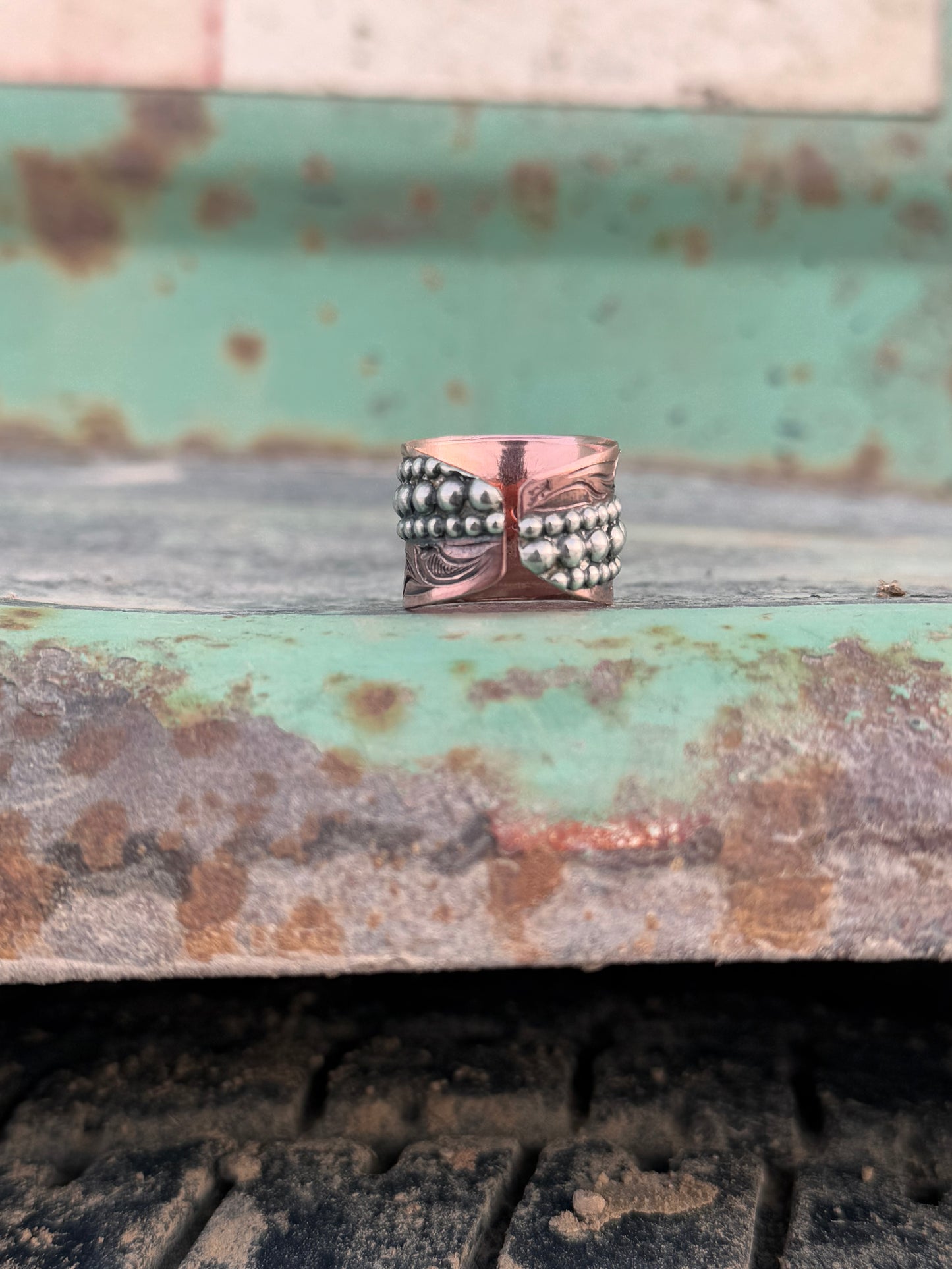 Copper Bead Ring