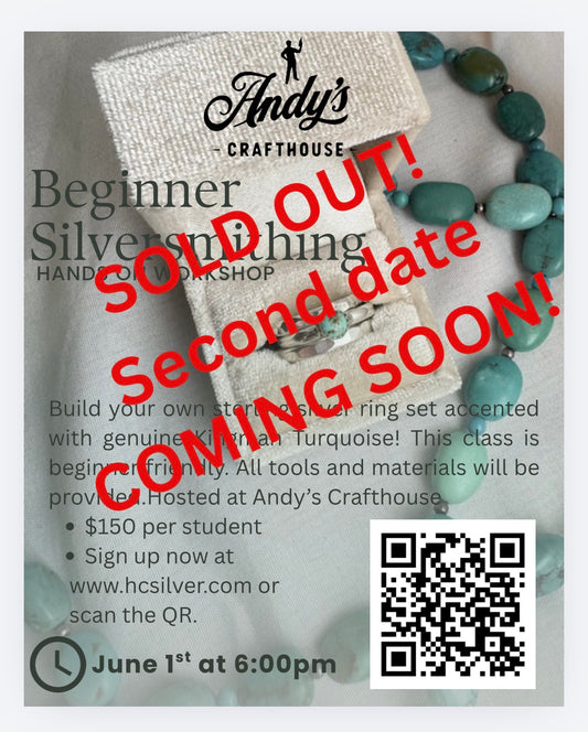 Andy’s Crafthouse Stacker Ring Class June 1st