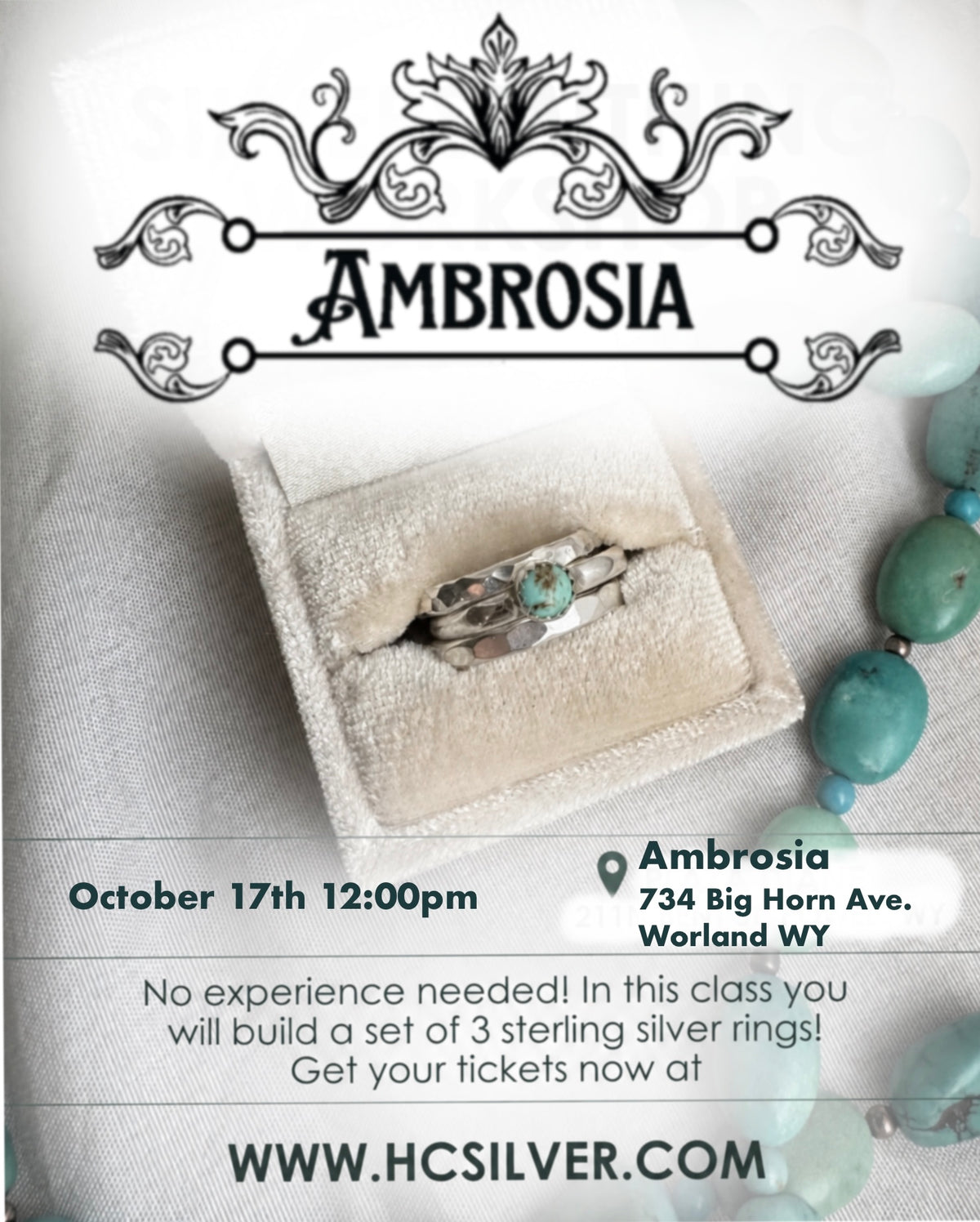 Ambrosia Stacker Ring Class: Saturday, October 17th- 12pm