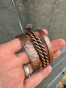 1/2” Hammered Copper Cuff