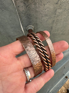 1/4” Hammered Copper Cuff