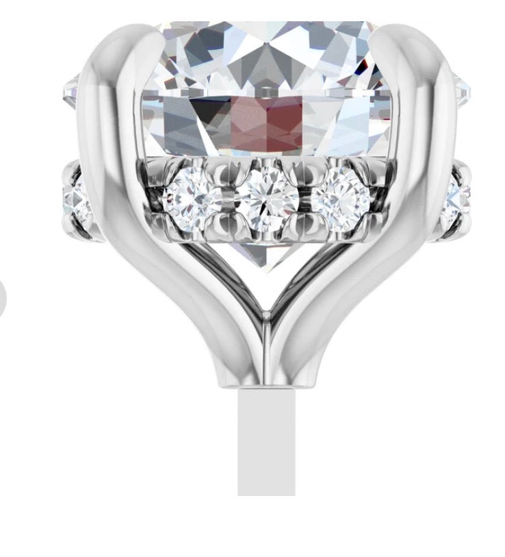 Hidden Halo Engagement Ring