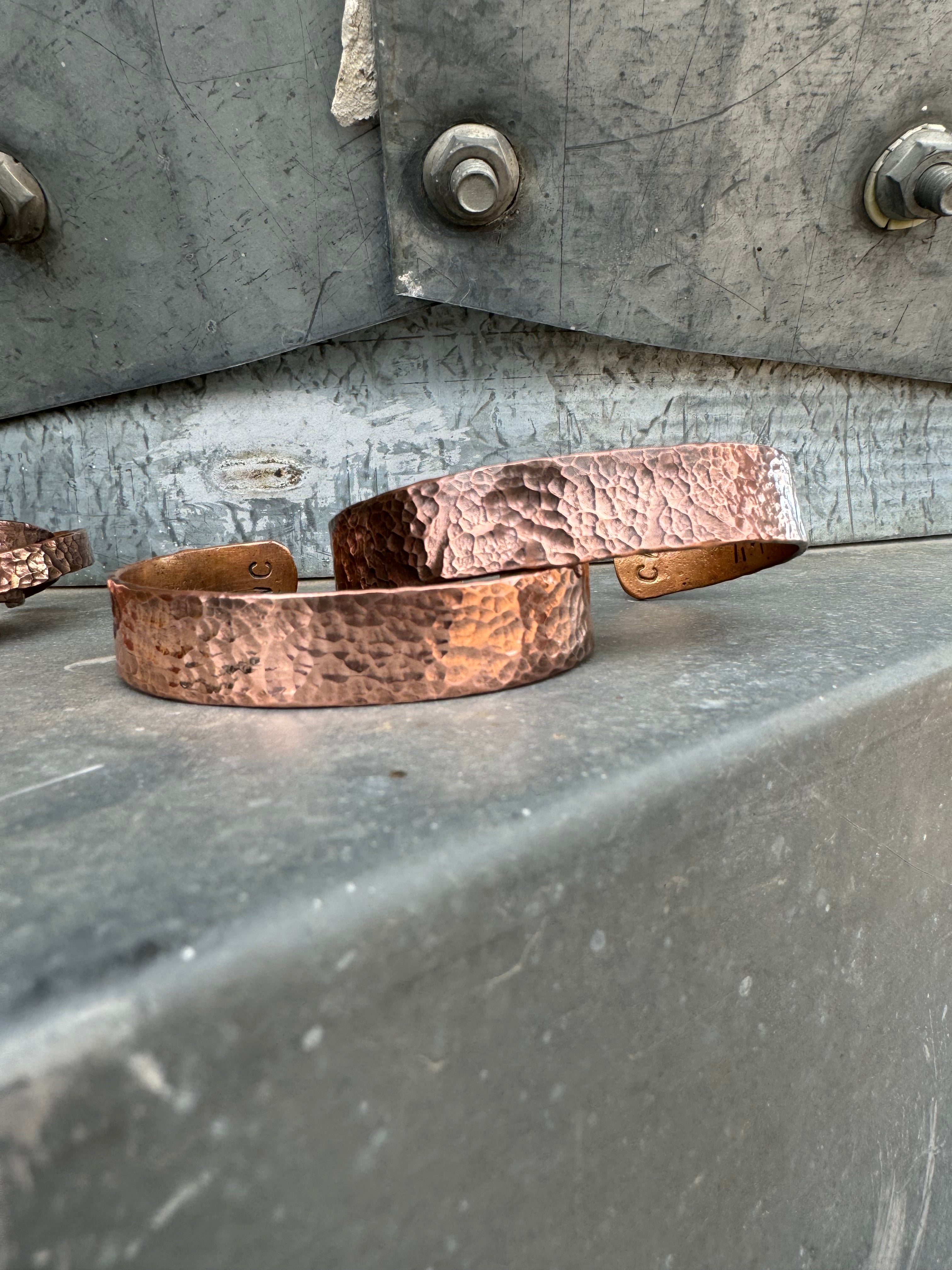 1/2” Hammered Copper Cuff