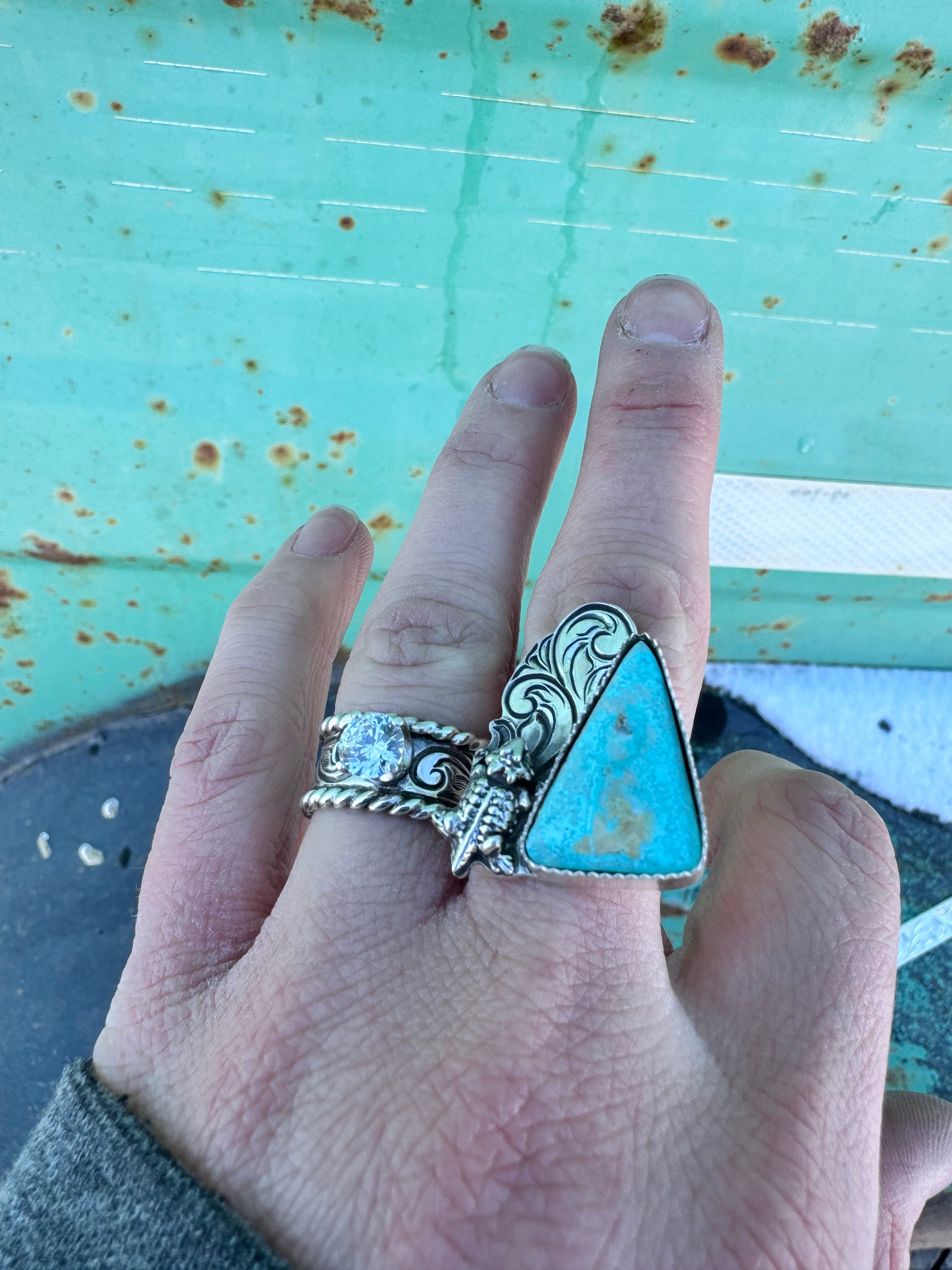 Toad and Turquoise Ring
