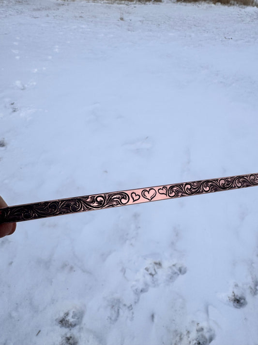 Copper Heart Cuff