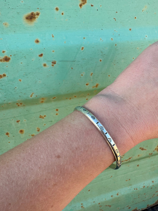 Stamped Sterling Cuff