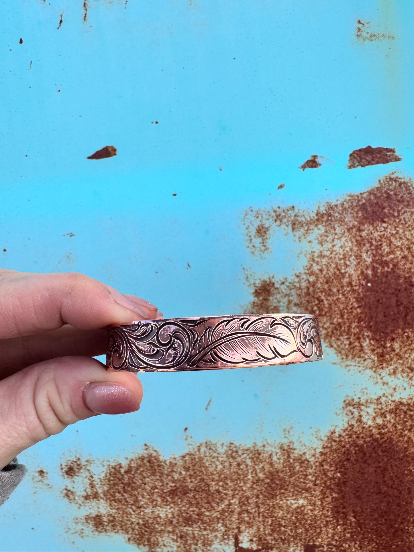 Feather Copper Cuff