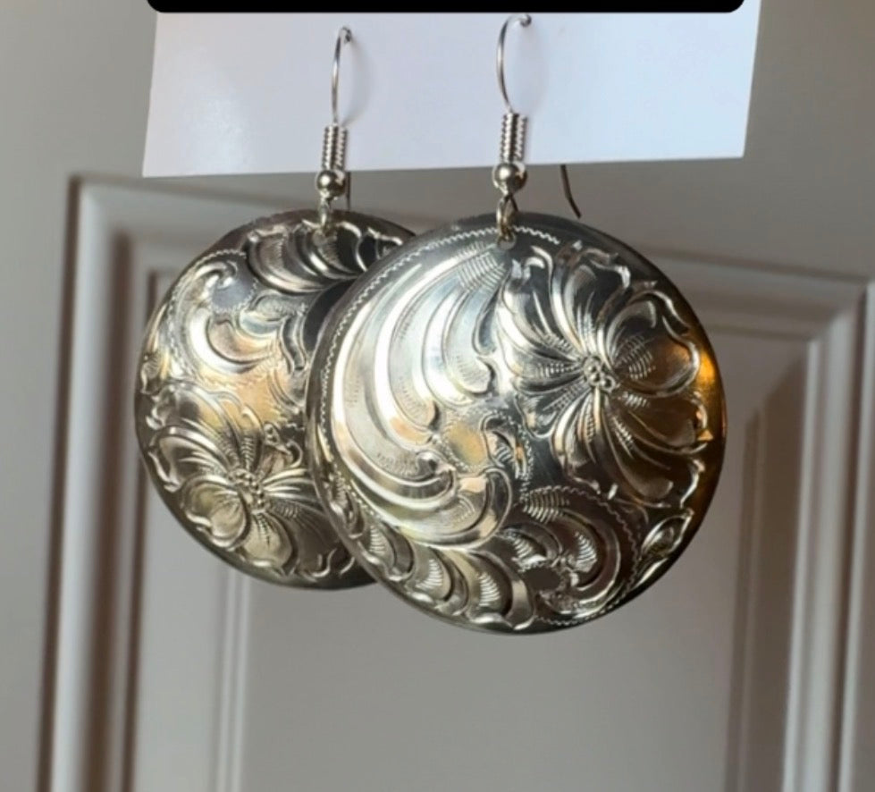 Sterling Disc Earrings