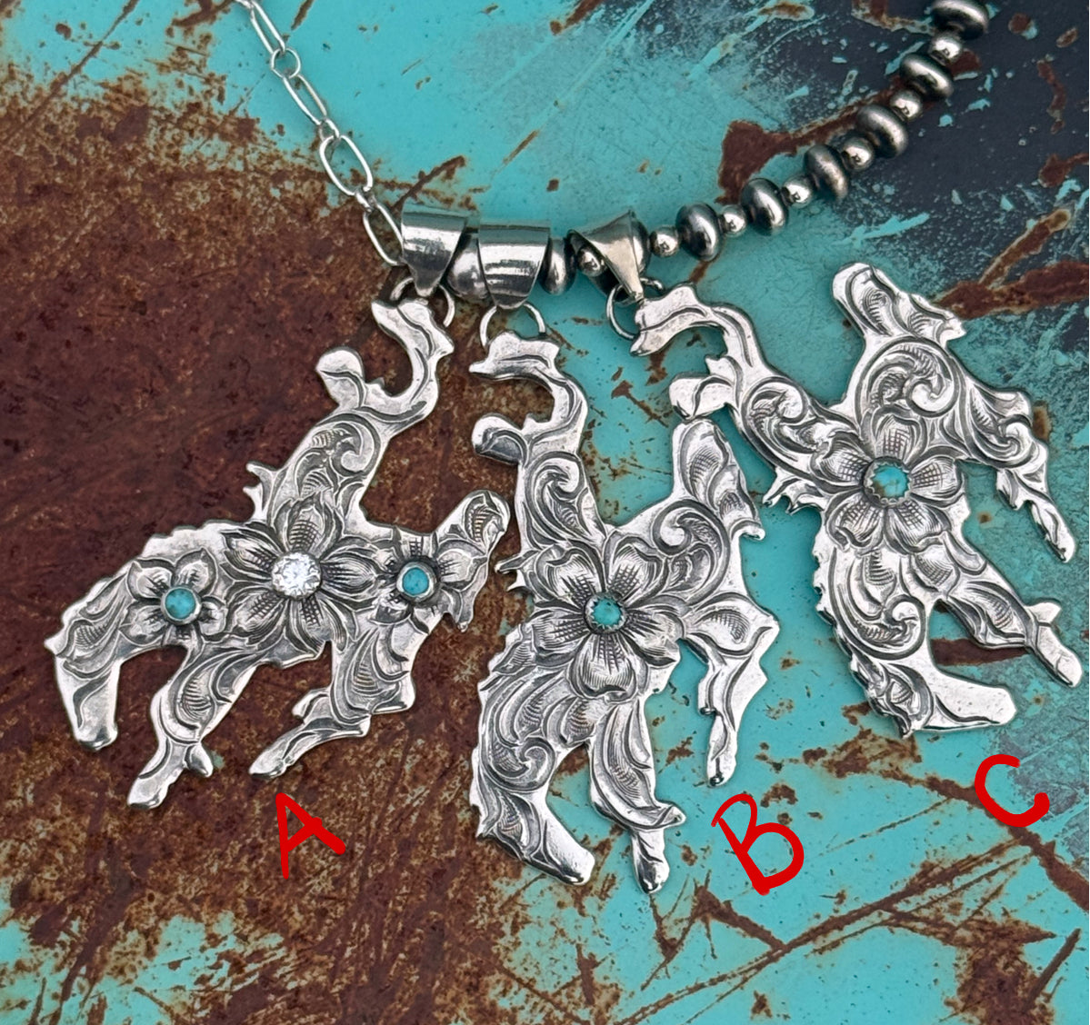 Bucking Horse Pendants