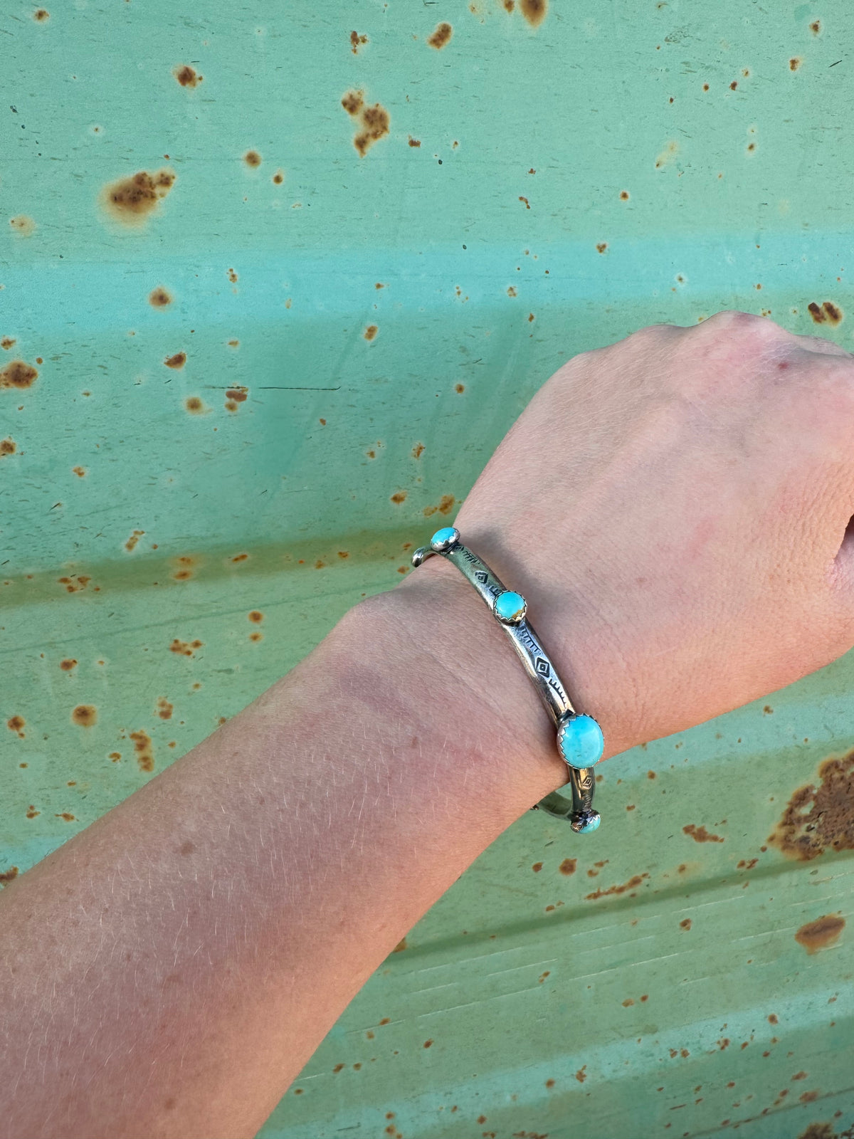 Sterling Silver Turquoise Bangle