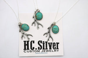 Antler and Turquoise Charm