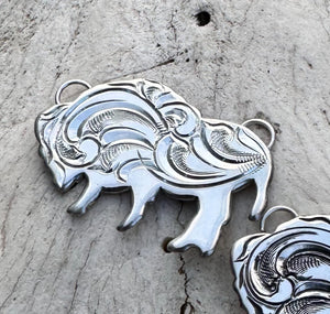 Engraved Silver Buffalo