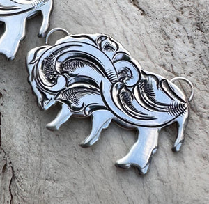 Engraved Silver Buffalo