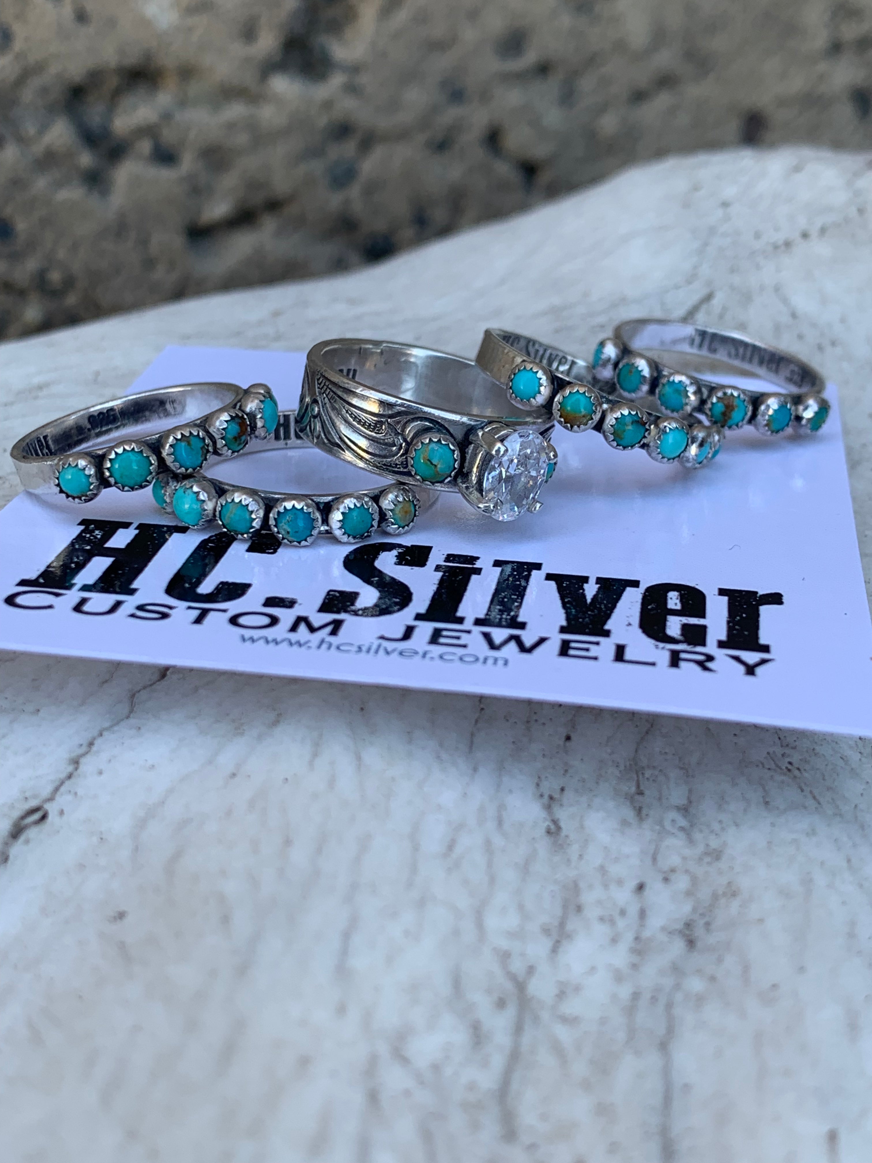 Turquoise Band Ring – HC Silver