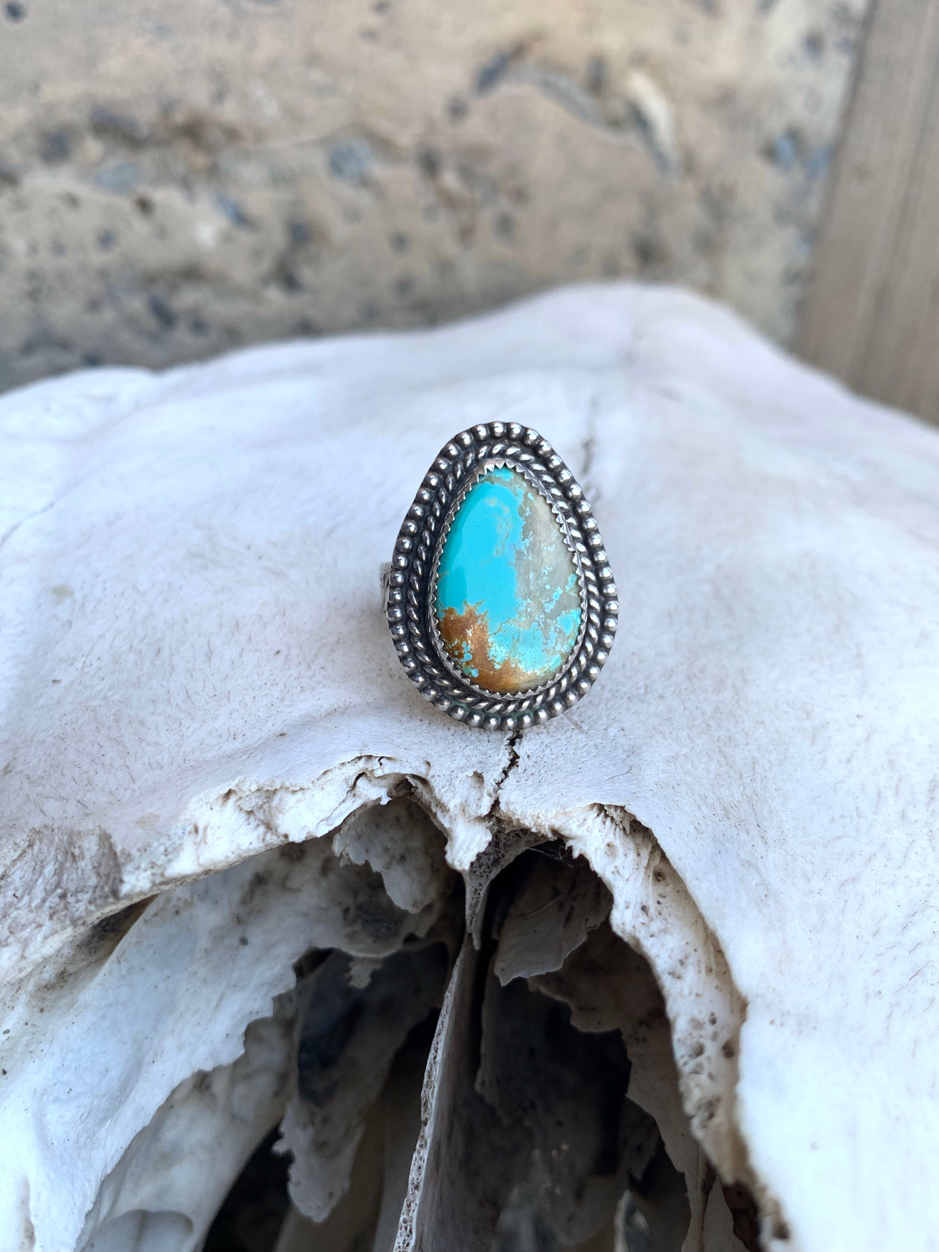 Double Border Turquoise Ring