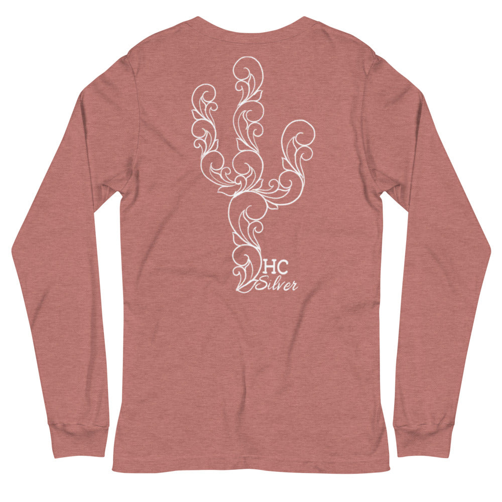 Scroll Cactus Unisex Long Sleeve Tee