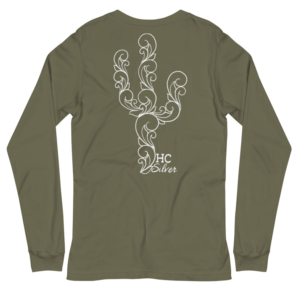 Scroll Cactus Unisex Long Sleeve Tee