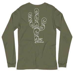 Scroll Cactus Unisex Long Sleeve Tee